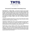 전 빅테크의 독재에 맞서기 위해 TRUTH Social and TMTG(Trump Media &amp; Technology Group)를 창립 이미지