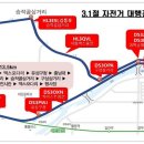 3.1절 자전거대행진 코스 및 봉사자 배치도 이미지