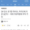 SM 인수 포기한 하이브, 카카오에 지분 넘긴다… 최대 1100억원대 차익 가능 이미지