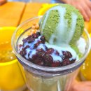 달콤커피한스브레드 | 메가커피 말차 젤라또 팥빙 파르페 솔직 후기, 여름 무더위 날리는 달콤 쌉싸름한 맛!