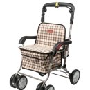 브라운메디컬 | 진산메디칼 다용도 노인 보행 보조차 브라운체크 솔직 후기｜어르신 외출 필수템