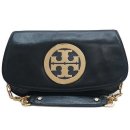 TORY BURCH(토리버치) 블랙 래더 아만다 금장 체인 클러치 숄더백 이미지