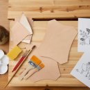 가죽버닝 시계 만들기 이미지