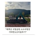 태백산 국립공원야영장 | 태백산 국립공원 소도야영장 카라반A13번 삼형제와 1박2일 이용후기
