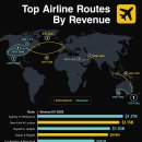순위: 수익별 세계 최고의 비행 노선 이미지