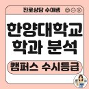 한양대학교(ERICA) 예술디자인대학 | 2027 한양대학교 수시·정시 입결 현황 및 주요 학과 합격 전략