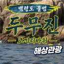 백령도 두무진 절경 속 물범 한 컷｜해상관광의 행운 이미지