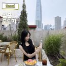 잠실 송리단길 카페 양즈깐루 오린지 롯데타워 뷰 테라스