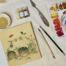 감성 한국화일러스트 | [공지] 🎨[ 이달의 #취미미술 7월의 심연 소식지 ] 한국화.동양화 정규반 작품, 수강료 결제방법 _부천...
