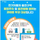 전기자동차 충전구역 불법주차 안내문 이미지