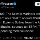 에우헤니오 수아레즈 시애틀 매리너스행 이미지