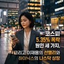 (주)한국로이앤드컴퍼니 | 코스피 5.35% 폭락 원인 세 가지, 그리고 이재용의 선밸리와 '하이닉스의 나스닥 상장'
