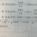 전력용 콘덴서 용량 구하기 이미지