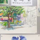 길거리 풍경스케치 이미지