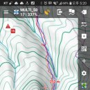 DG-PRO1 트랙과 내장GPS 트랙 비교 이미지