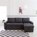 베스트리빙 코나 4인용 접이식 소파베드 수납형 확장형 패브릭 침대 이미지