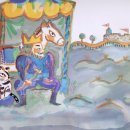 나무 밑 고양이 이미지