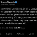 살인 혐의를 받고 있는 전 NBA 선수 챈스 코만치 이미지