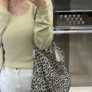 EMIS - 이미스 레오파드 코듀로이 에코백 화이트 컬러 후기
