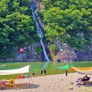 경주청룡폭포=흔한 계곡 말고, 폭포 앞에서 물놀이+야영 다 되는 곳 이미지