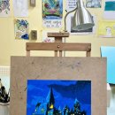 낭만을 그리는 오일 파스텔 이미지