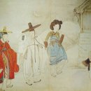 조선시대 풍속화가 김홍도와 신윤복 이미지