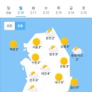 2월 10일 월요일 날씨 이미지