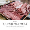 익산소고기집 양촌리 명품한우 한우모듬등심