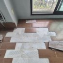 명일타일 | 양주 아파트 베란다 타일 들뜸 부분 교체 바닥 타일 보수 시공 후기