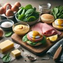 샌드위치와 브런치메뉴 이미지