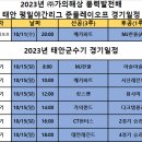 2023년 평일야간리그 준플레이오프 및 태안군수기 1주차 경기일정입니다. 이미지