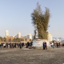 전주 삼천천 정월대보름 볏집태우기 행사 이미지