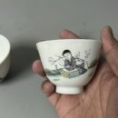 민국시대 분채 사녀배 이미지