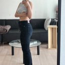 156 | 오브유이(AUBE UE) 슬림 부츠컷 데님 팬츠 블루애쉬 156cm 키작녀 솔직후기