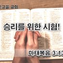 승리를 위한 시험( 마태복음 3:13-4:11) 이미지