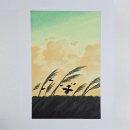 오일 파스텔 드로잉 이미지