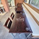 낙엽송테이블 식당로고실크인쇄 주문제작 인천 대건산업 남품후기