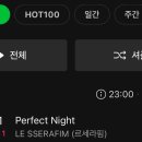 르세라핌 ‘Perfect Night' 걸그룹 영어곡으론 최초 멜론 탑백 1위 이미지
