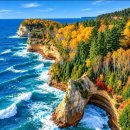 Pictured Rocks National Lakeshore, Michigan 이미지