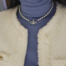 목걸이] 심플한 룩에 소소한 포인트로 좋은 비비안웨스트우드 진주 목걸이(초커) 내돈내산 후기🤗🧡