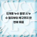 권광로 317번길 15 | 인계동 누수 발생 시 누수 탐지부터 복구까지 한 번에 해결