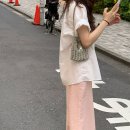 리어스 글로우 레이어 스커트 피치핑크 이미지