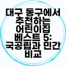 미래어린이집 | 대구 동구에서 추천하는 어린이집 베스트 5: 국공립과 민간 비교