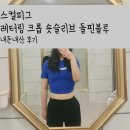 돌핀블루 | 스컬피그 레터링 크롭 숏슬리브 돌핀블루, 아이스팬츠내돈내산 착용 후기