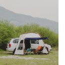 국산 정품/터널형 오토 캠핑 텐트/카 텐트 200동 대박 가격 이미지