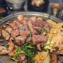 상신하길로328번길L | 돈필살(향남점): 미나리×고기×와사비 조합 미쳤다! 여기에 구운 백김치 킥!