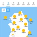 오늘의 날씨🌞☔️☃️, 2024년 6월 5일 수요일 이미지