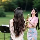 색소폰 연주 이미지