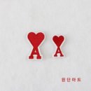 원단마트 자수와펜 자수패치하트 에이 2종#대#소봉제식와펜