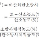 이산화탄소 방출시 농도관련문제 이미지